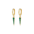 Emerald Dagger | Hoop Huggie Earrings - Bara Boheme