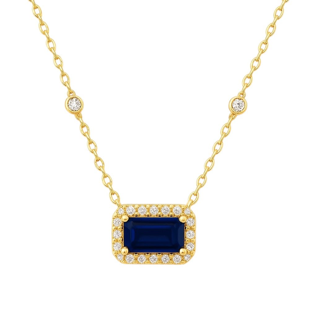 Emily | Baguette Solitaire Necklace - Bara Boheme