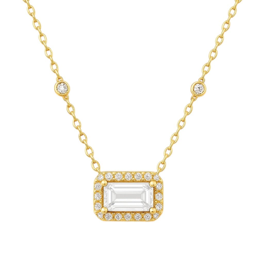 Emily | Baguette Solitaire Necklace - Bara Boheme