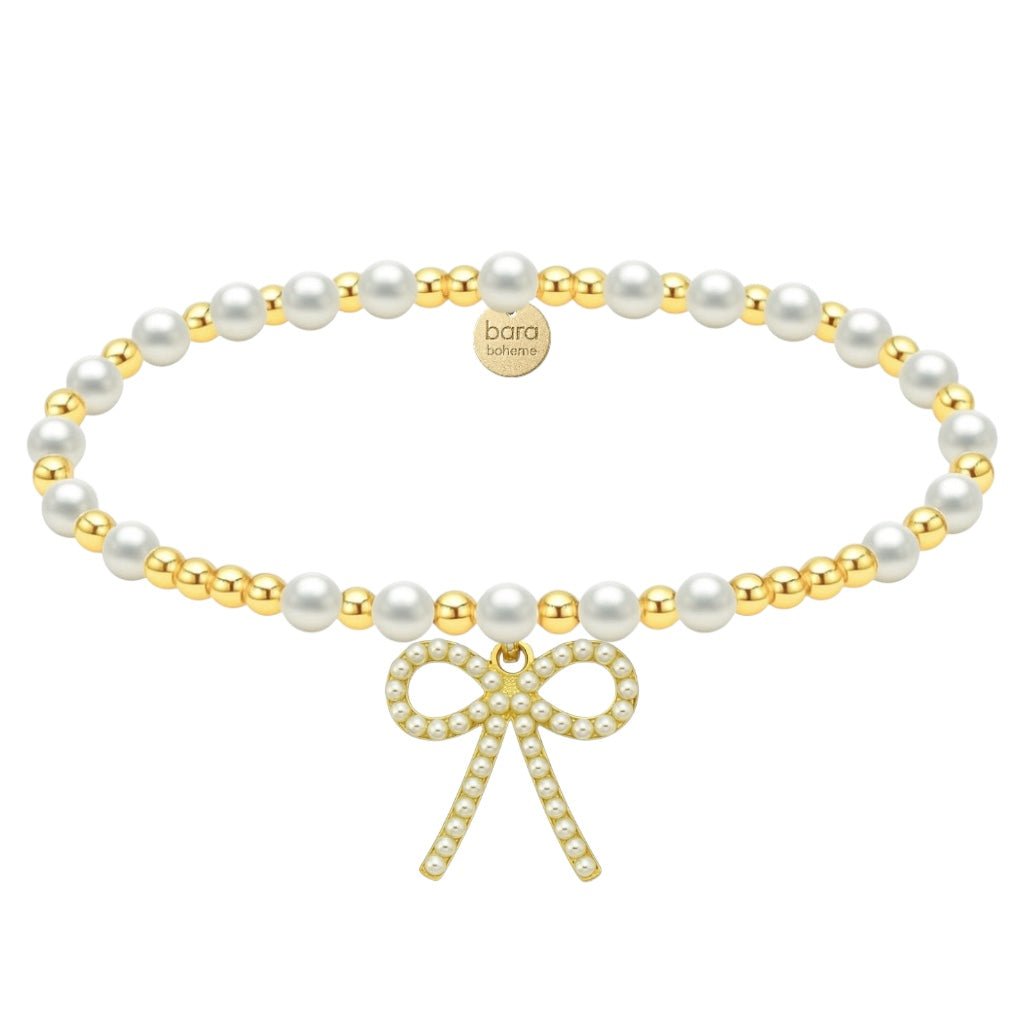 Emma + Bow | Gold Filled Beaded Bracelet - Bara Boheme