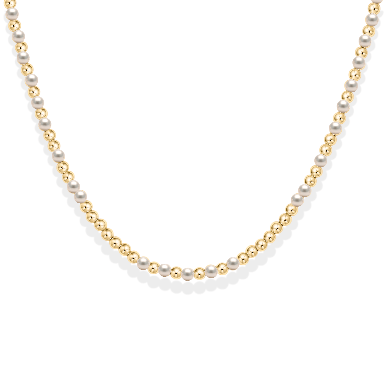 Emma | Gold Filled Beaded Necklace with Pearls - Bara Boheme