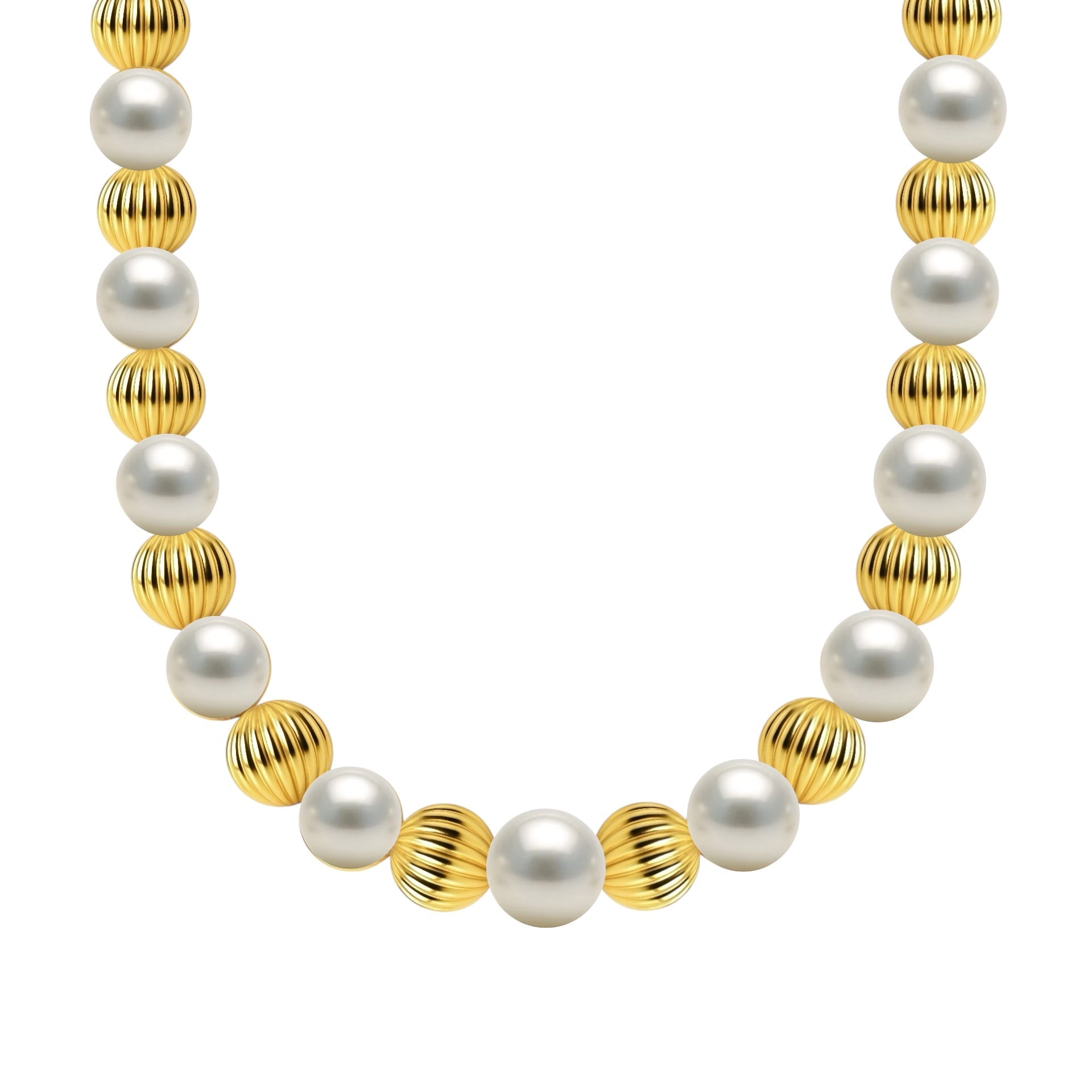 Evelyn | Gold Filled Beaded Necklace with Pearls - Bara Boheme
