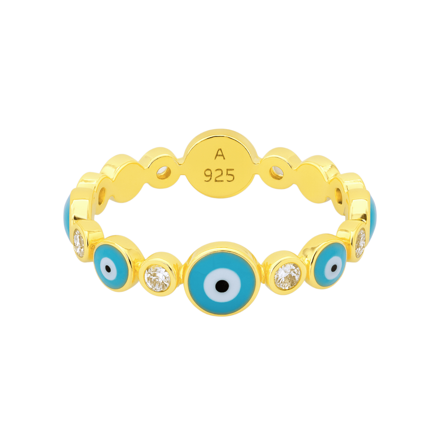 Evil Eye | Gold Plated Band Ring - Bara Boheme