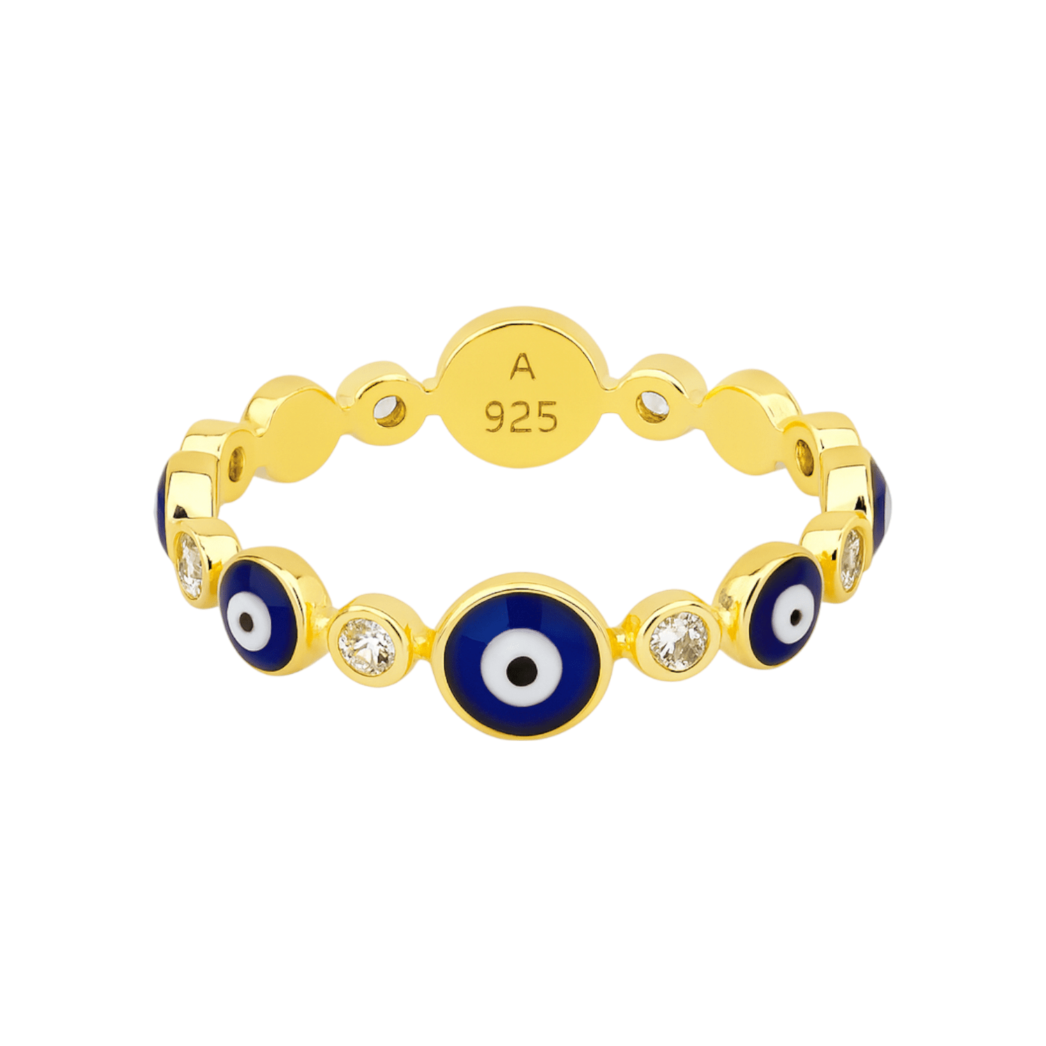 Evil Eye | Gold Plated Band Ring - Bara Boheme