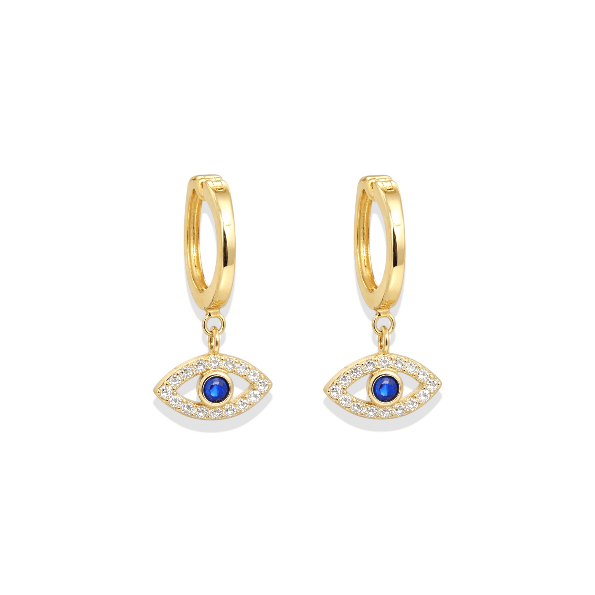 Evil Eye | Pave Drop Earrings - Bara Boheme