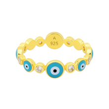 Evil Eye | Gold Plated Band Ring