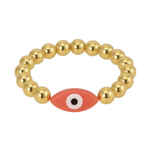 Evil Eye | Beaded Oval Stretchy Ring