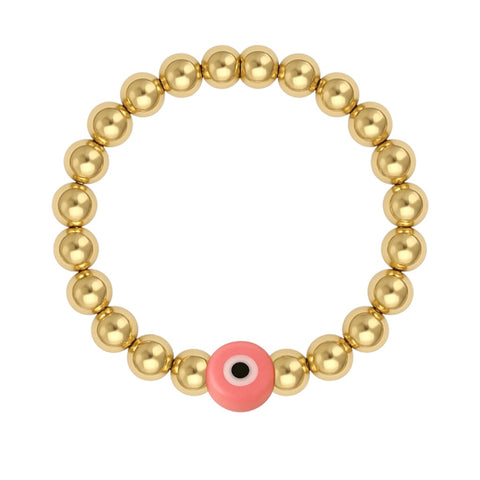Evil Eye | Beaded Stretchy Ring - Small