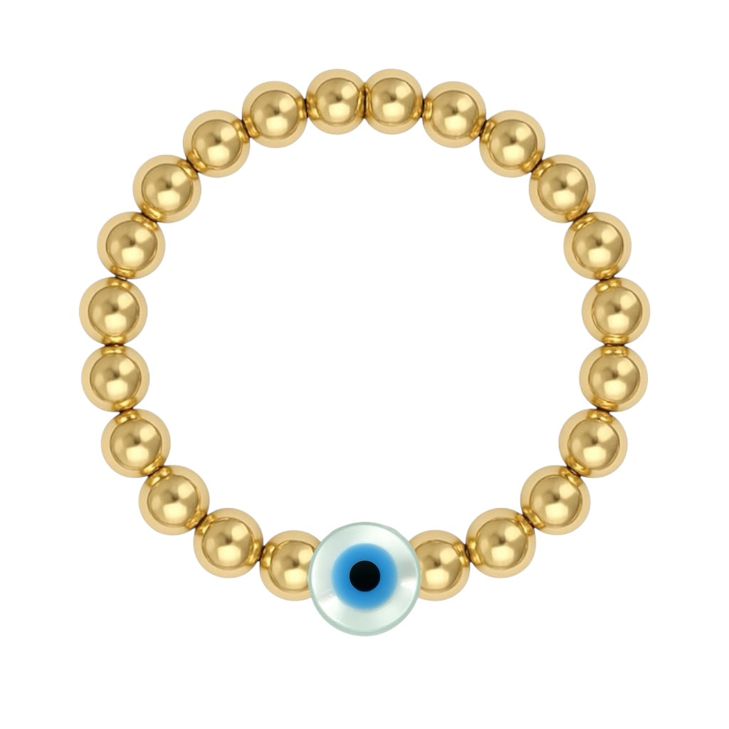 Evil Eye | Beaded Stretchy Ring - Small
