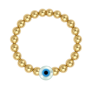Evil Eye | Beaded Stretchy Ring - Small
