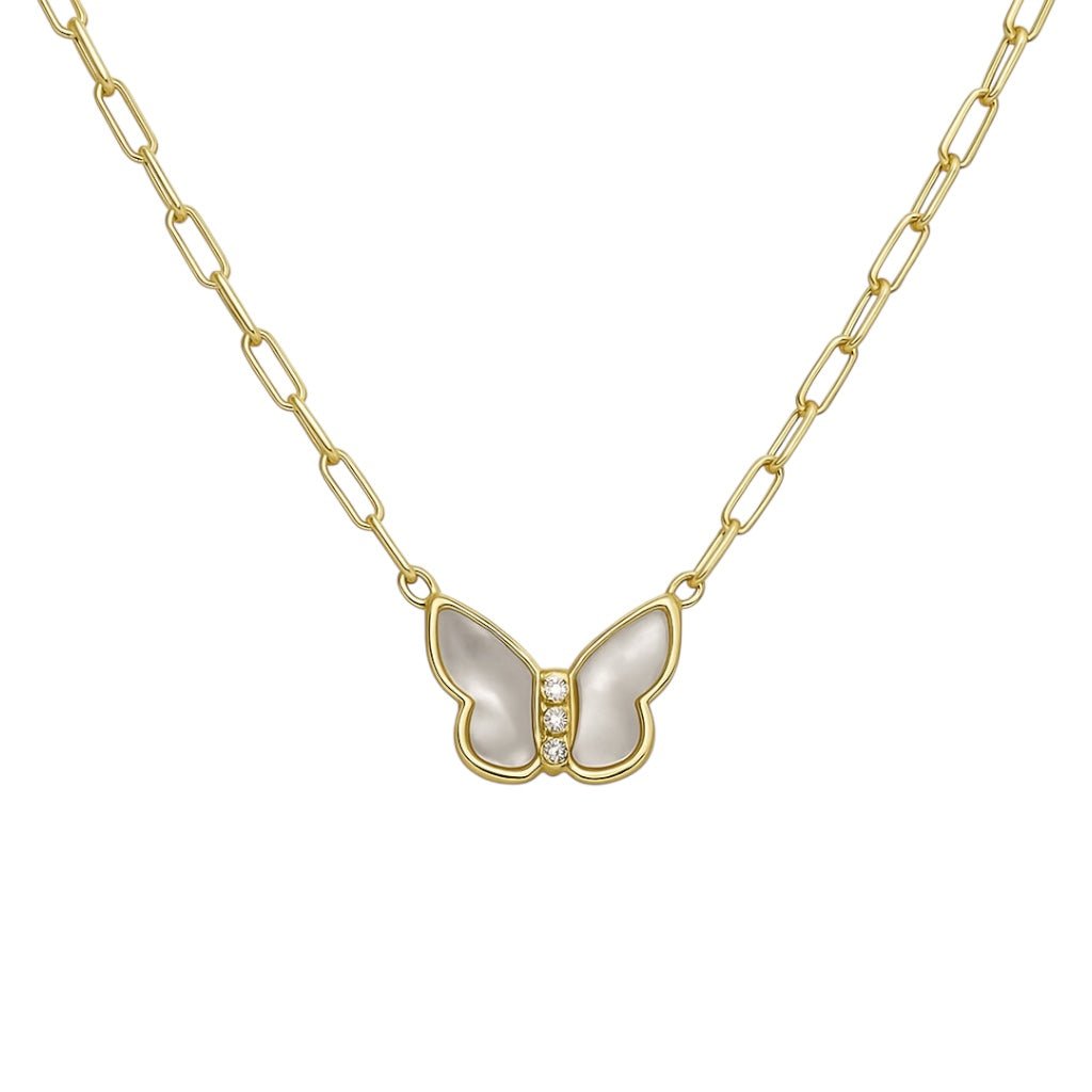 Flutura | MOP Butterfly Necklace - Bara Boheme