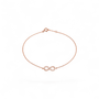 Forever | Solid Rose Gold Infinity Bracelet - Bara Boheme