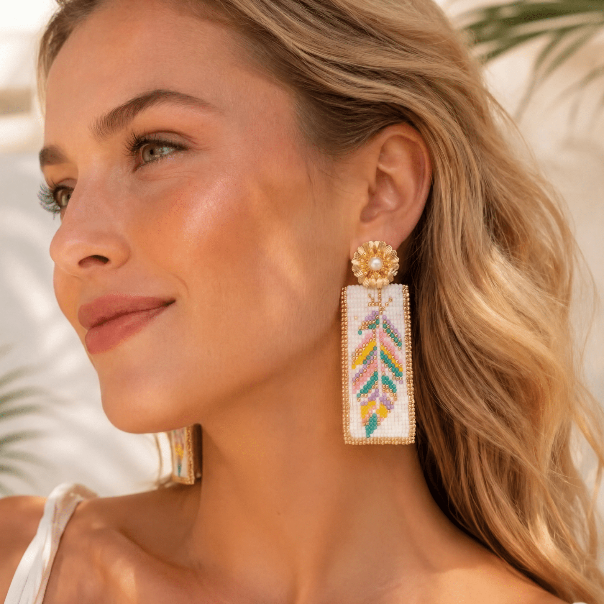 Fresca Mosaic Drop Earrings - Bara Boheme