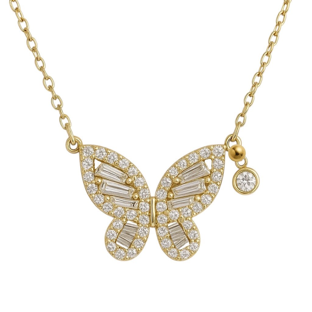 Gabby | Pave Butterfly Necklace - Bara Boheme