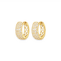 Gale | Pave Hoop Huggie Earrings - Bara Boheme