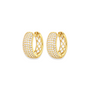 Gale | Pave Hoop Huggie Earrings