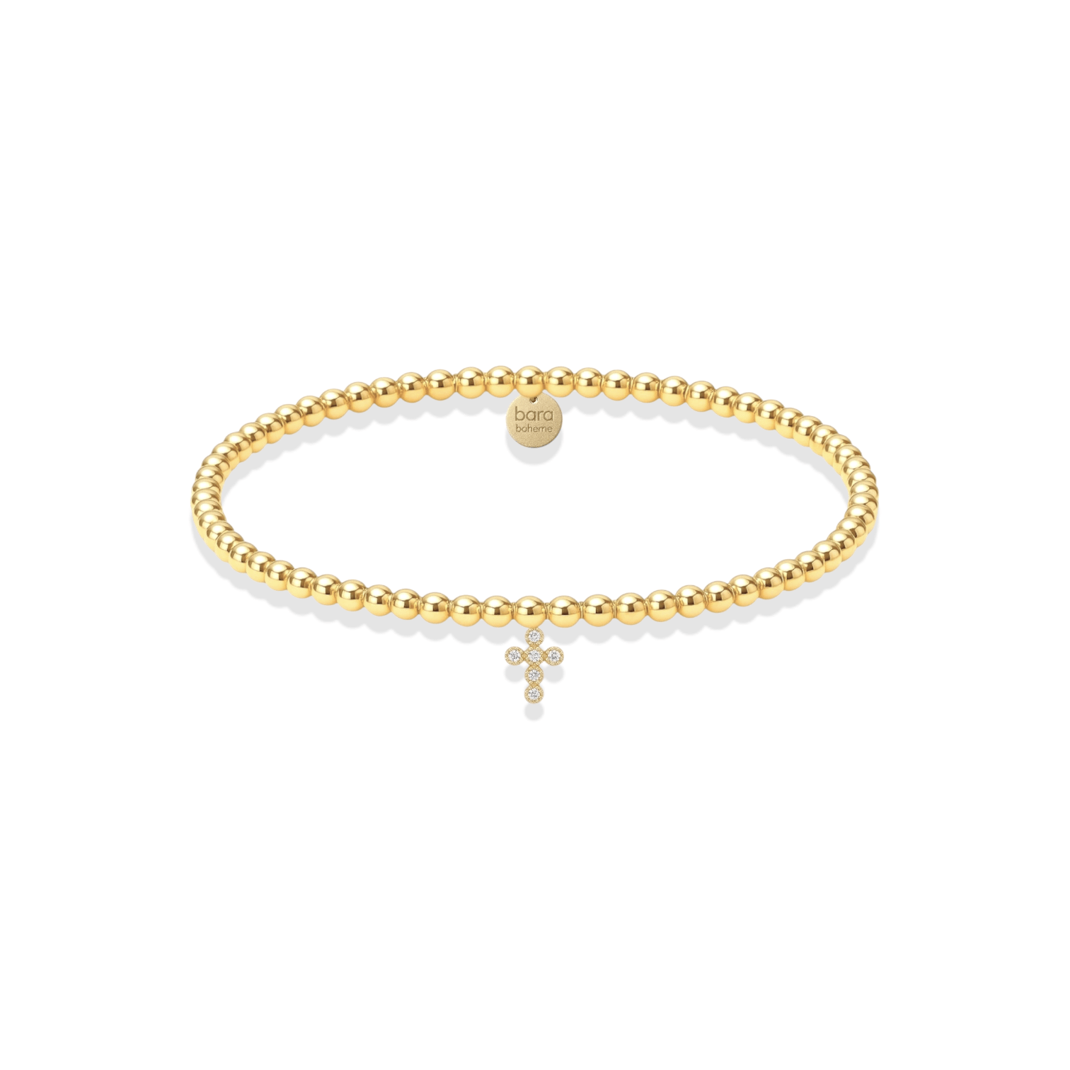 Glory Cross Beaded Charm Bracelet - Bara Boheme