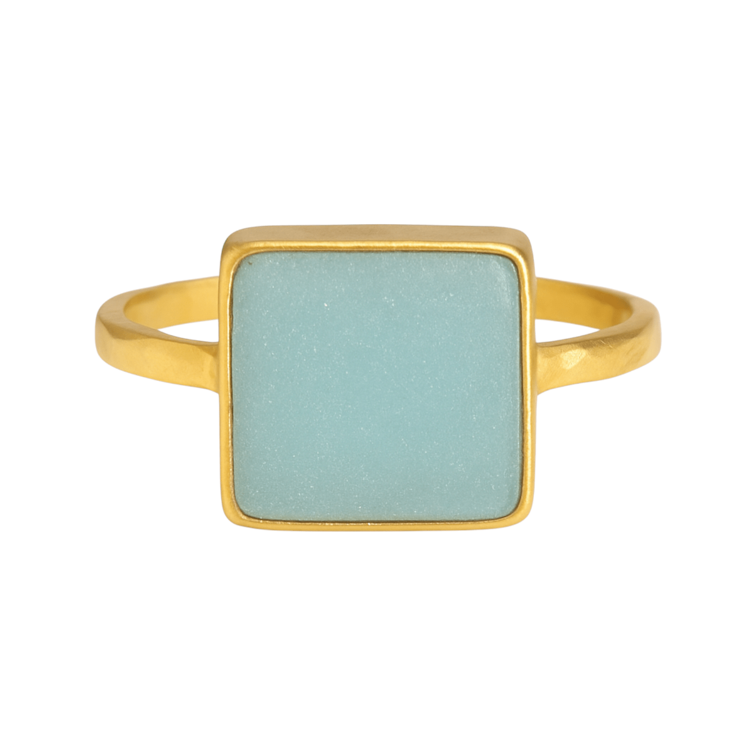Green Druzy | Bezel Ring - Bara Boheme