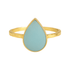Green Druzy | Bezel Ring - Bara Boheme