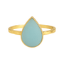 Green Druzy | Bezel Ring - Bara Boheme