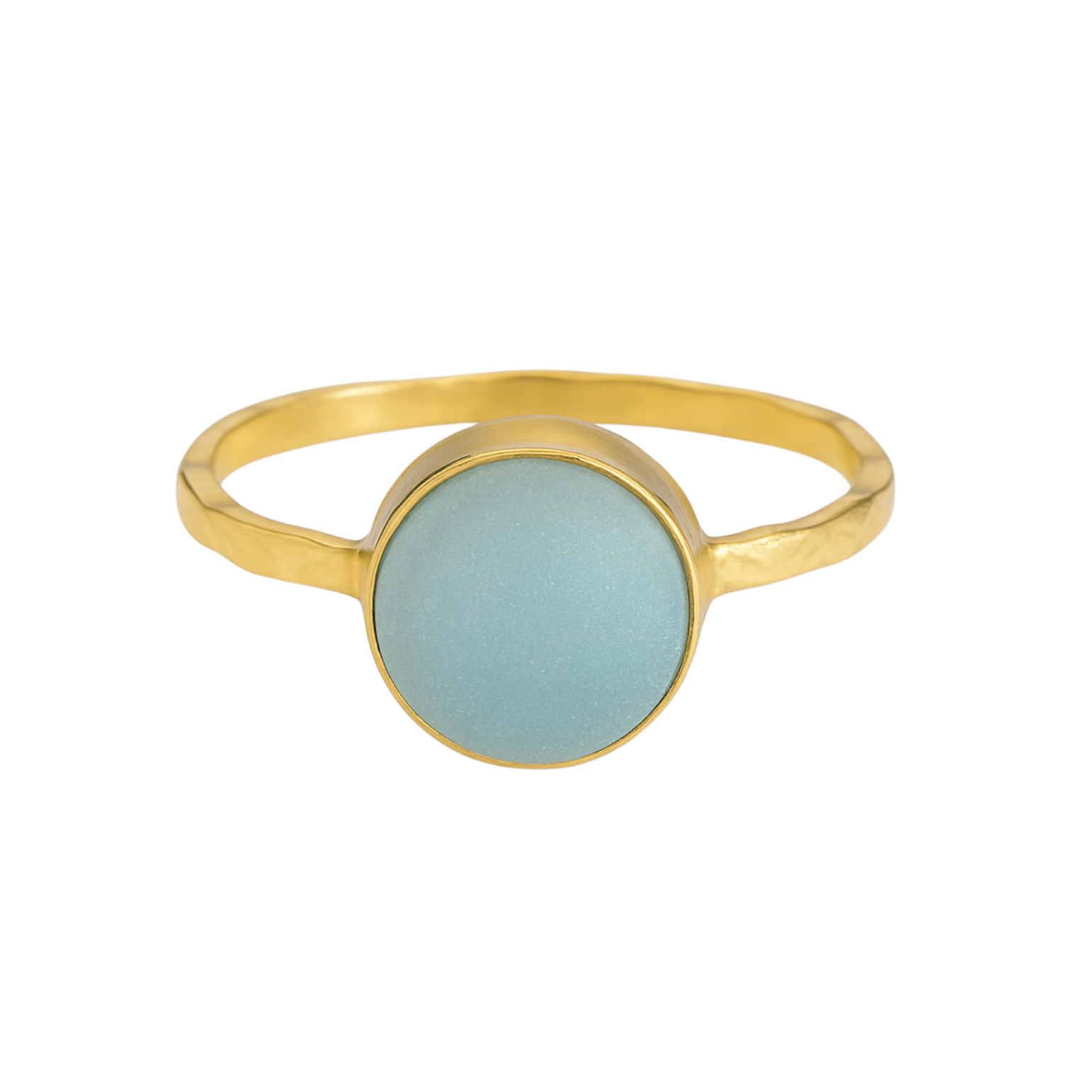 Green Druzy | Bezel Ring - Bara Boheme