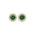 Green Halo | Gold Stud Earrings - Bara Boheme