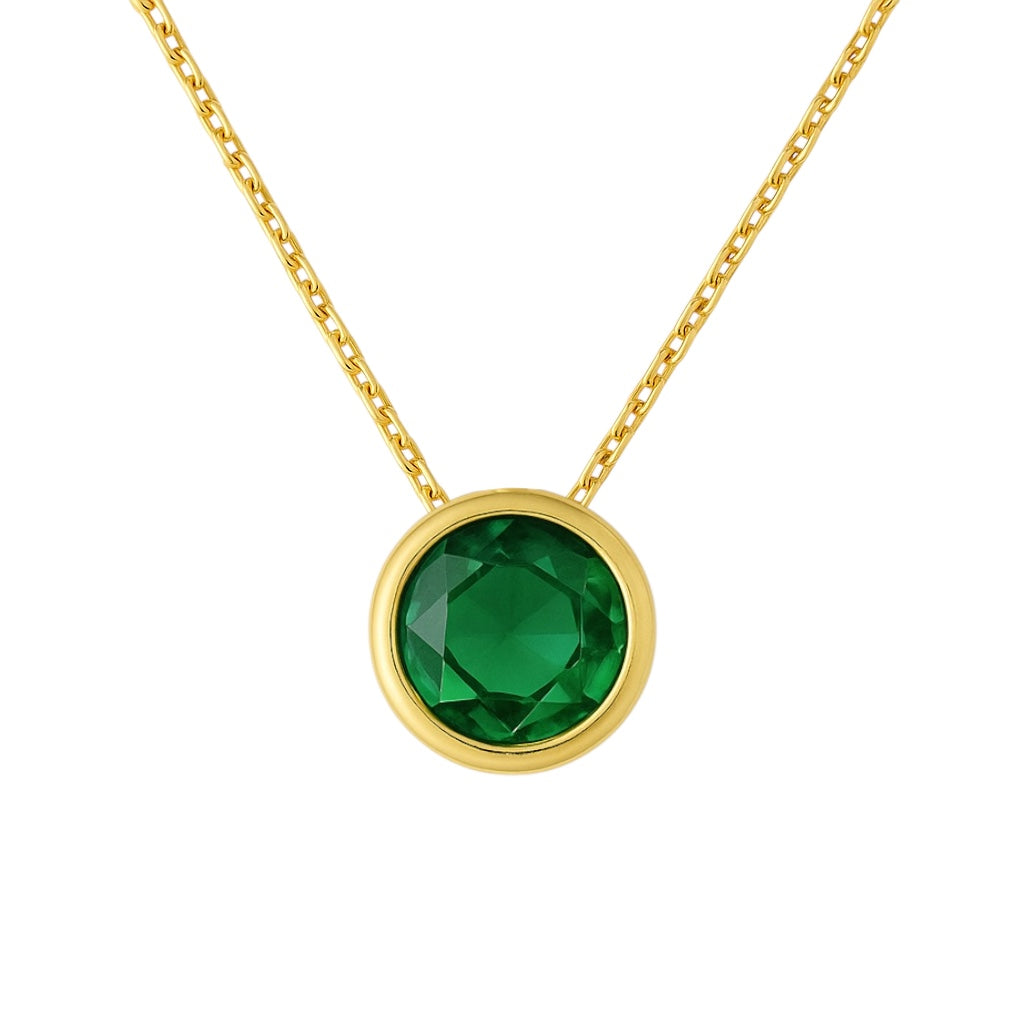 Green Solitaire Necklace