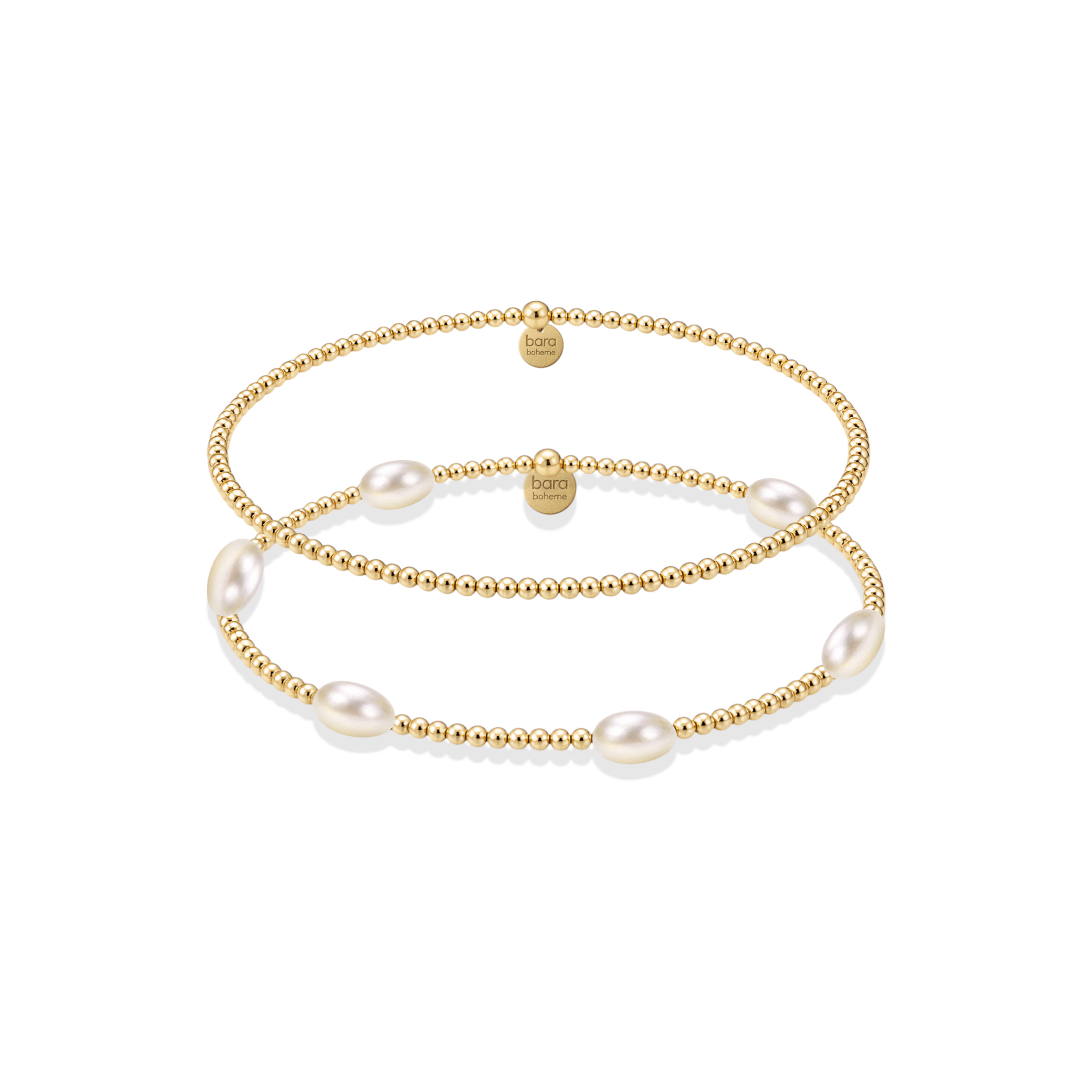 Halo Beaded Bracelet Duo Stack - Bara Boheme