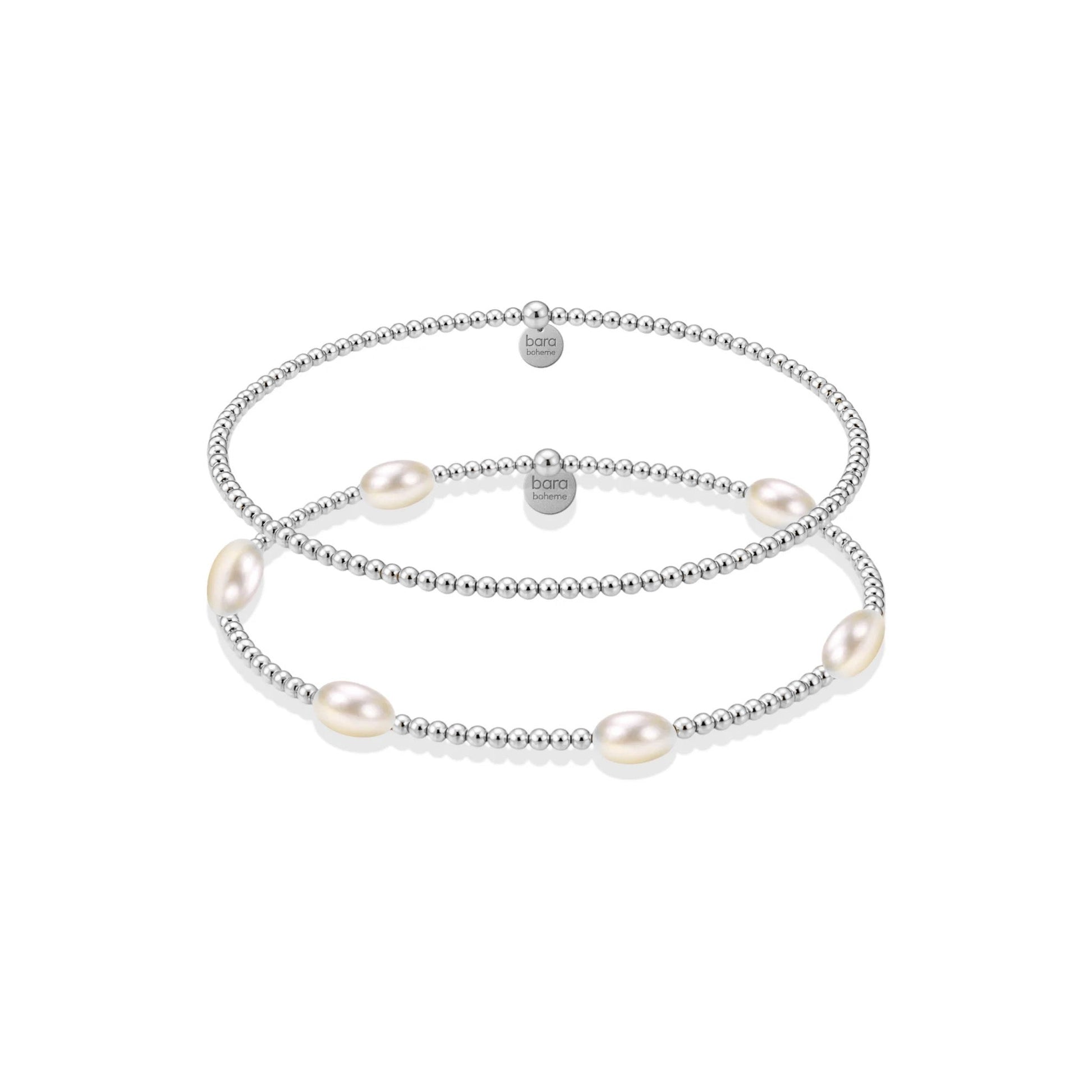 Halo Beaded Bracelet Duo Stack - Bara Boheme