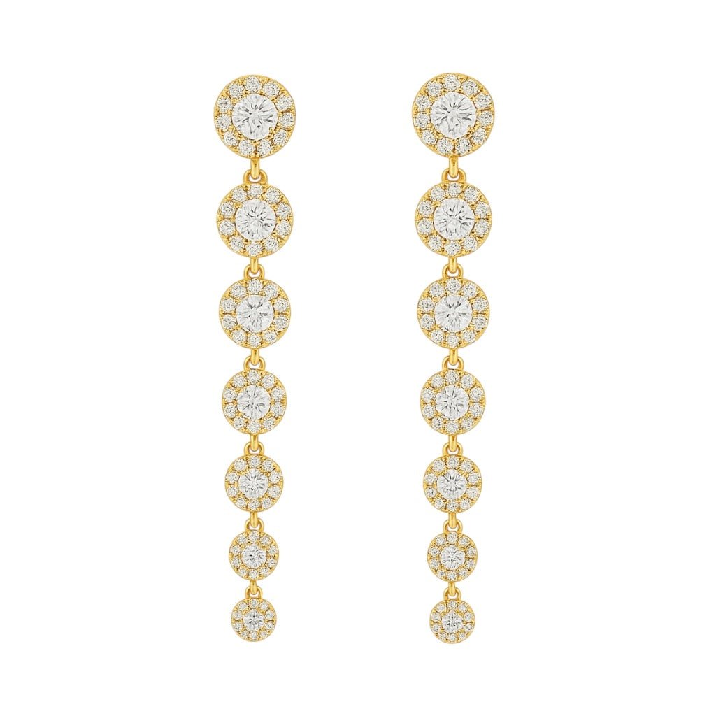 Halo Drop | Pave Earrings - Bara Boheme