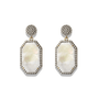 Halo | White Topaz Earrings with MOP - Bara Boheme
