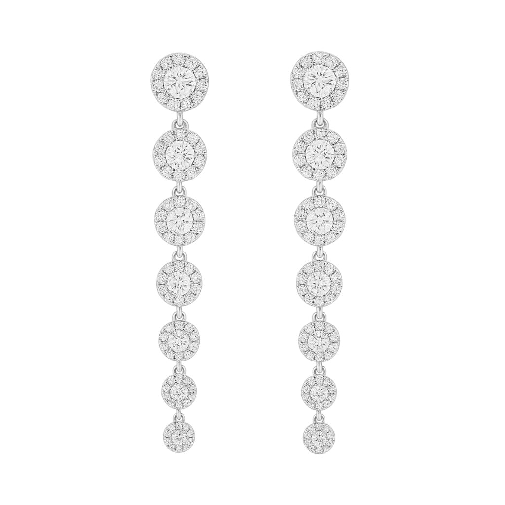 Halo Drop | Pave Earrings