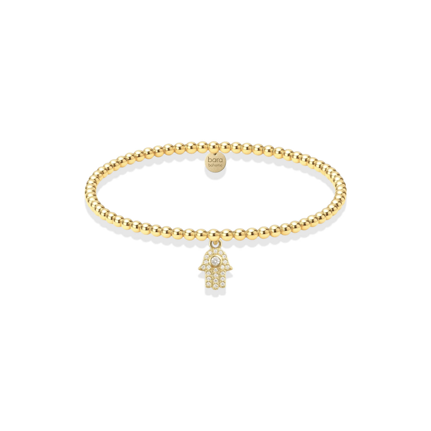 Hamsa Beaded Charm Bracelet - Bara Boheme