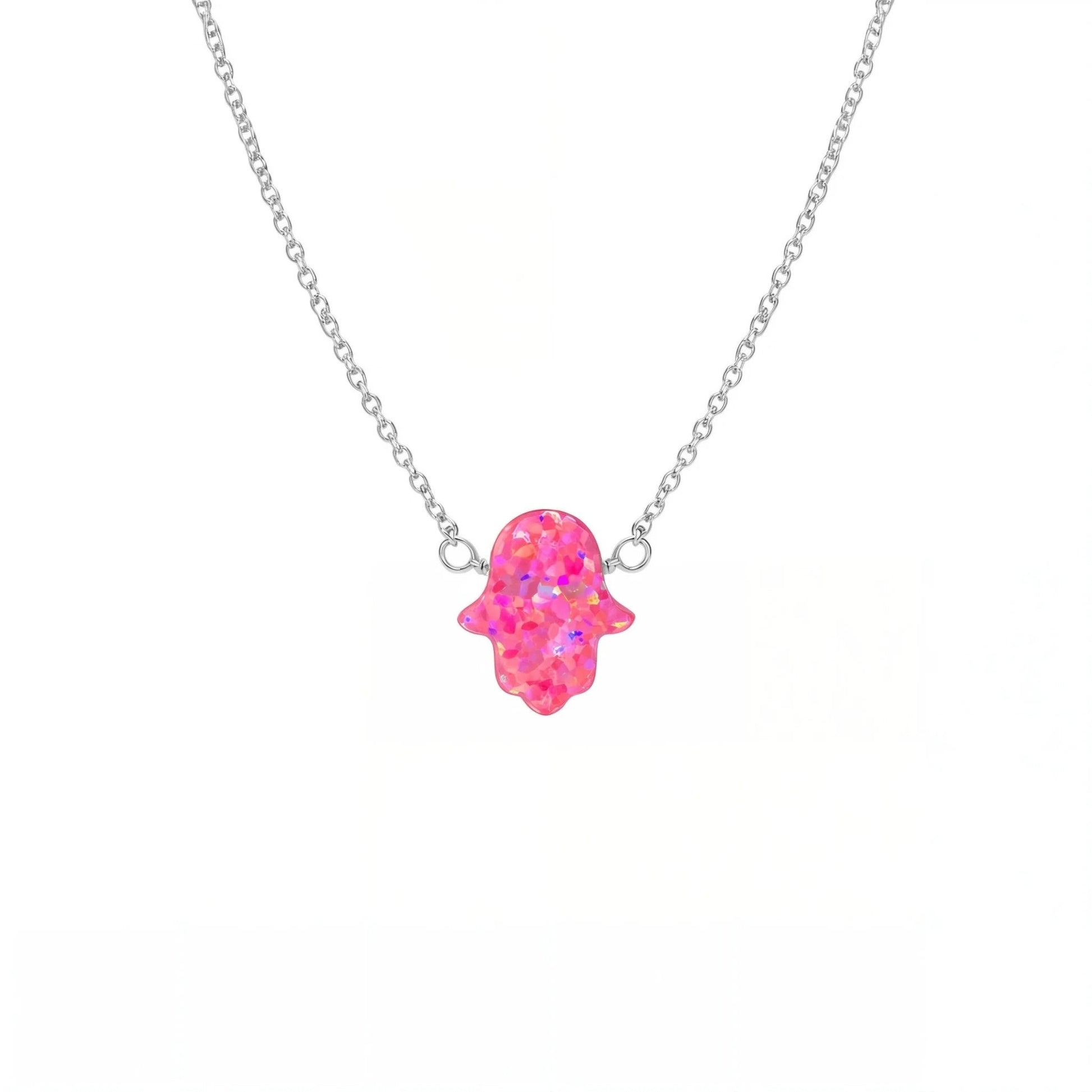 Hamsa Large | Opal Elite Chain Necklace - Bara Boheme