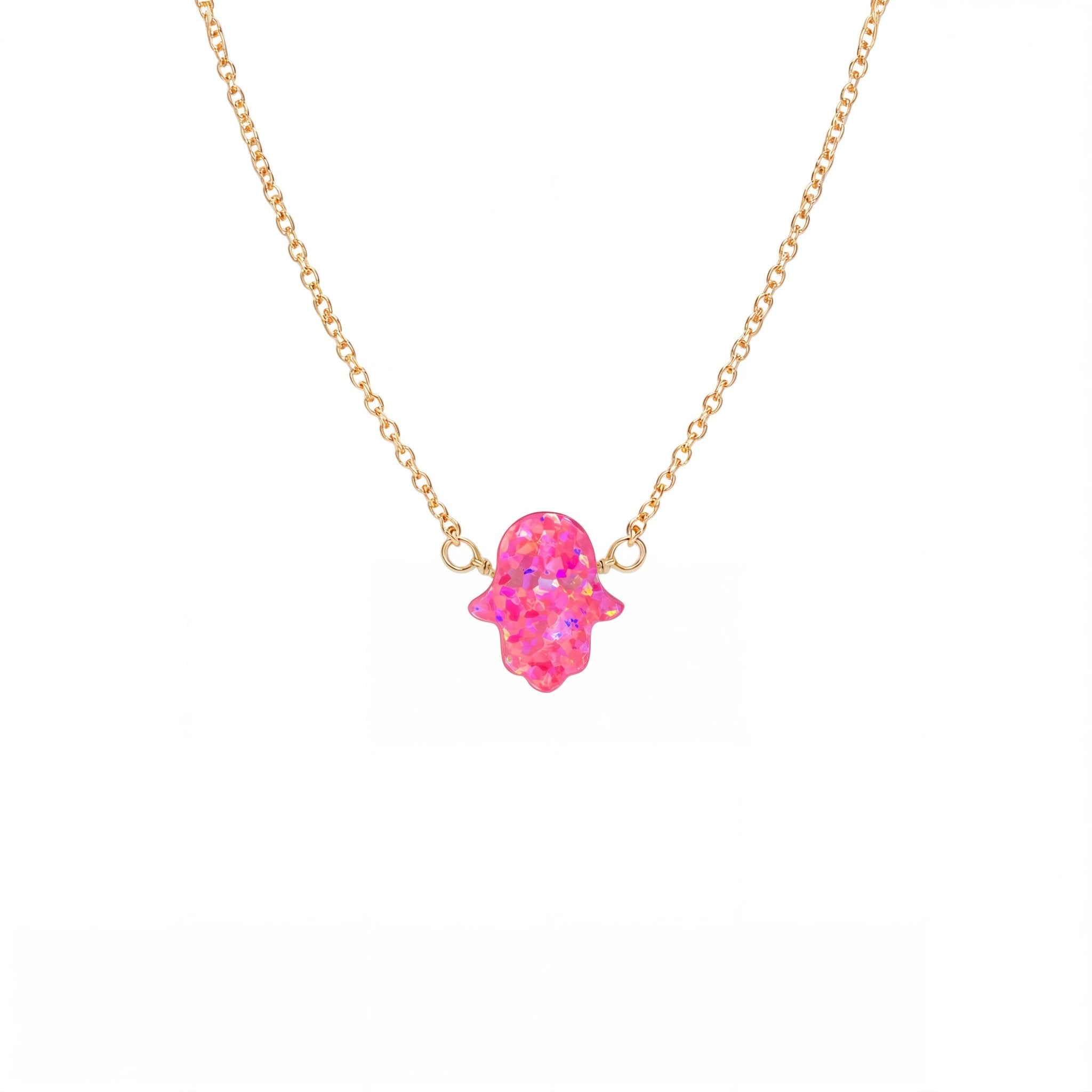 Hamsa Med | Opal Elite Chain Necklace - Bara Boheme