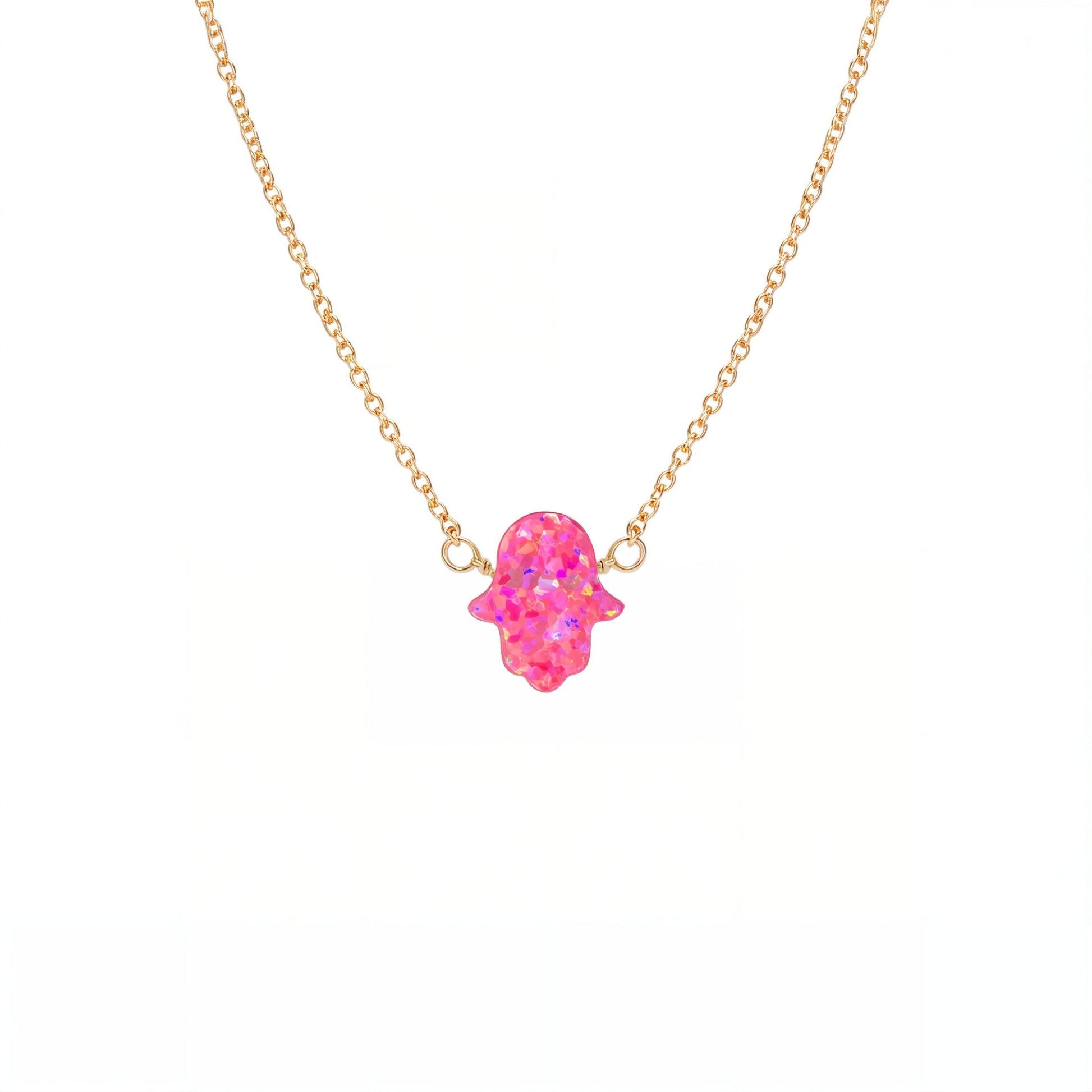 Hamsa Med | Opal Elite Chain Necklace - Bara Boheme