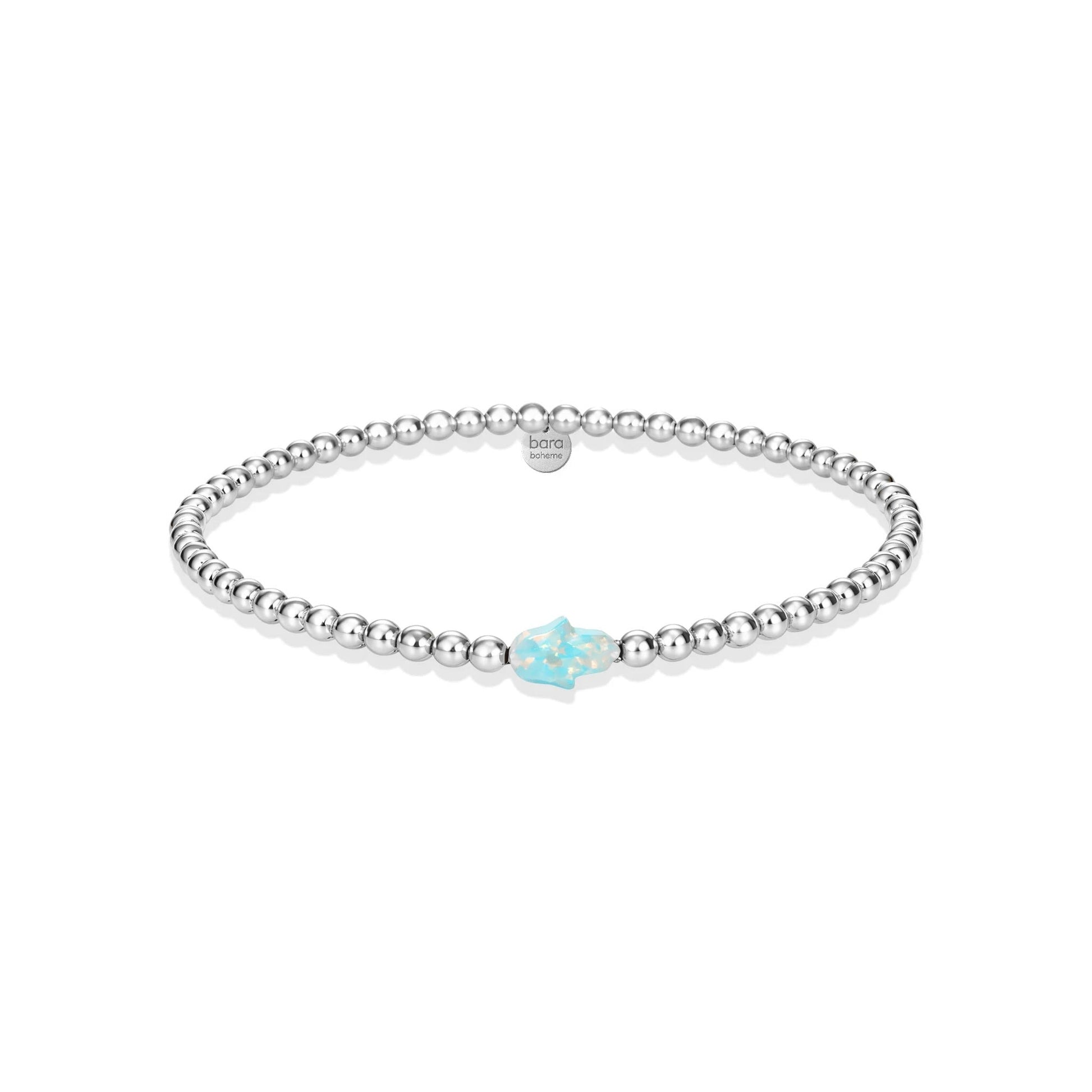 Hamsa Small | Beaded Opal Bracelet - Bara Boheme