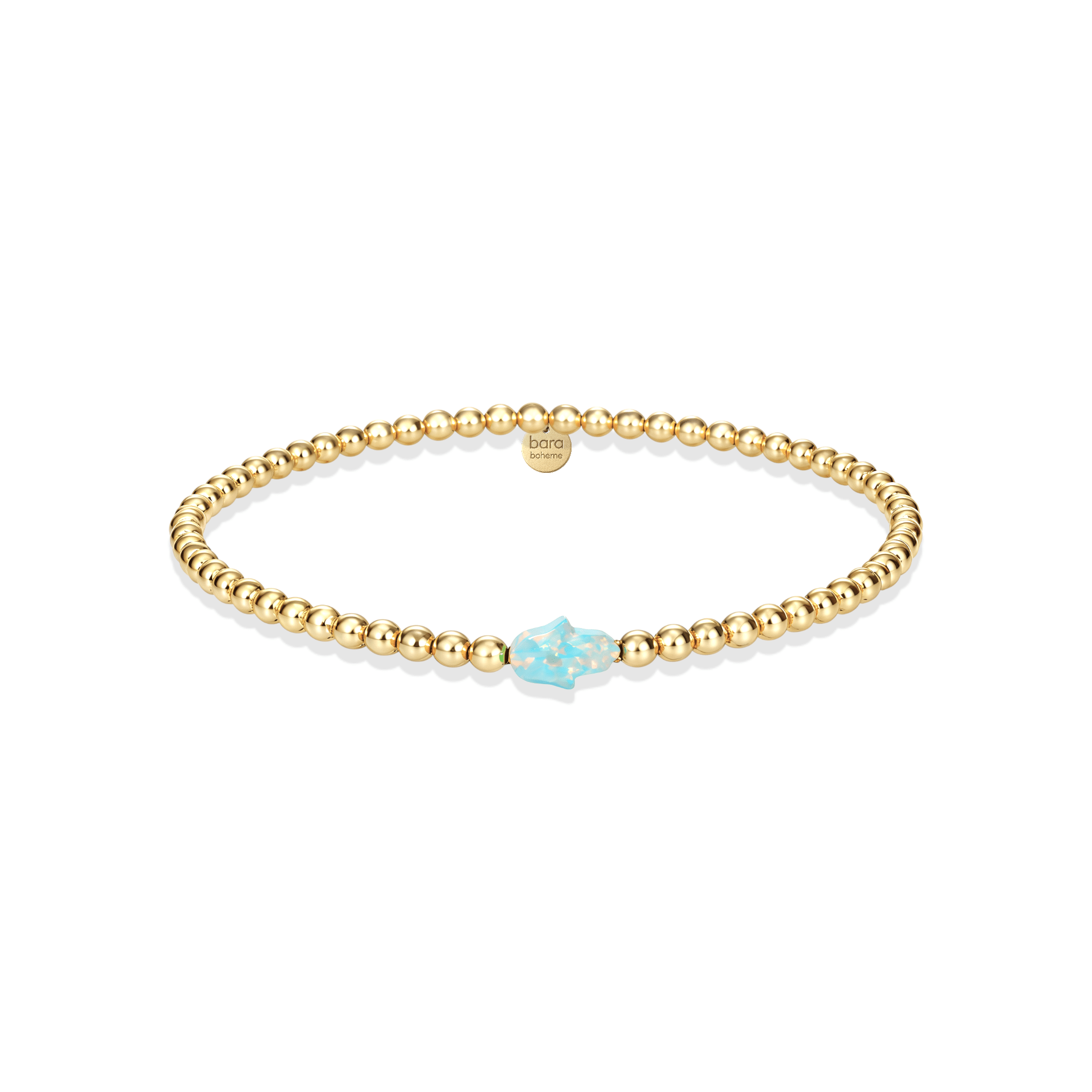 Hamsa Small | Beaded Opal Bracelet - Bara Boheme