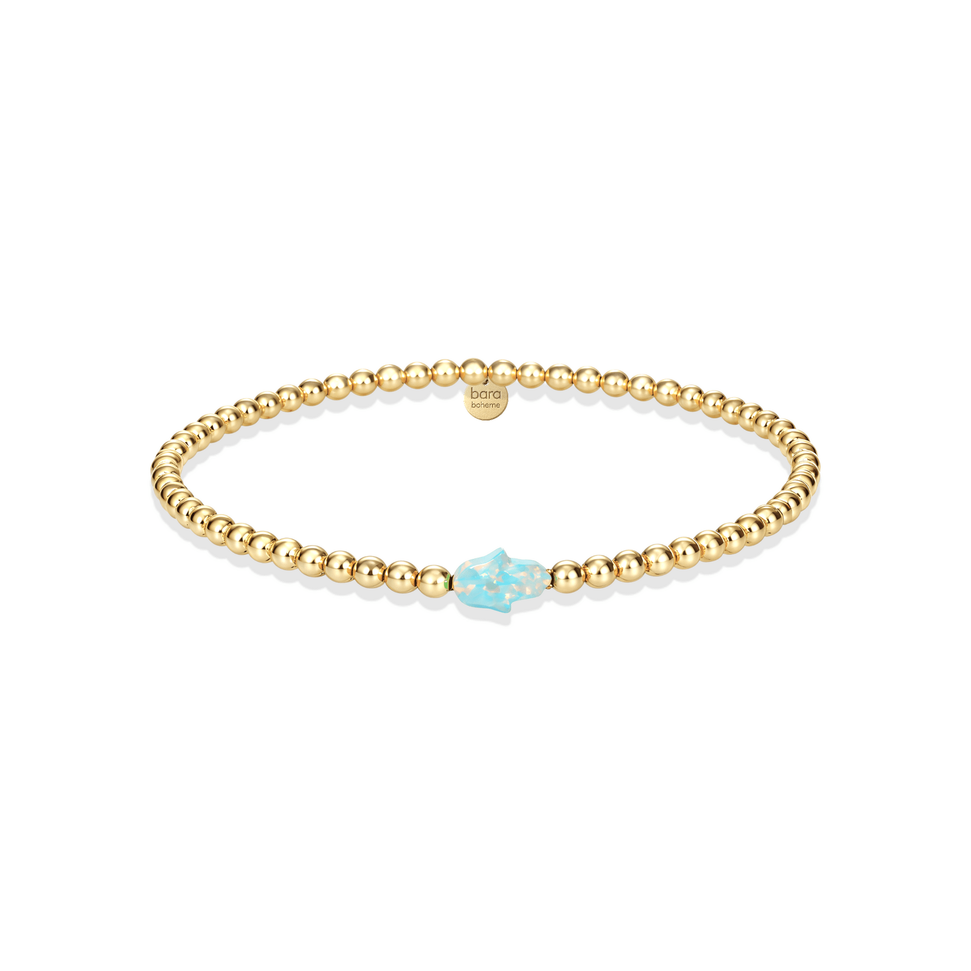 Hamsa Small | Beaded Opal Bracelet - Bara Boheme