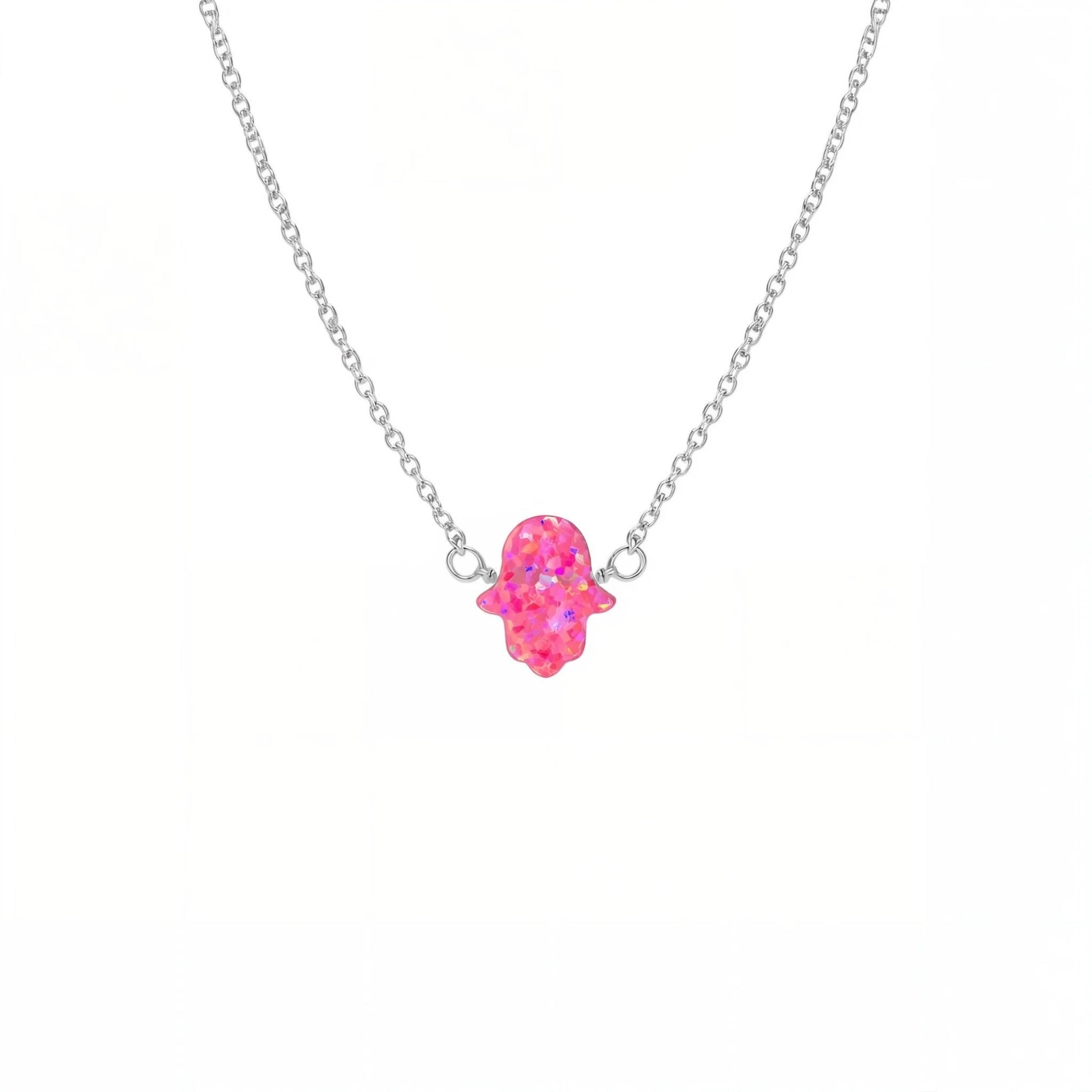 Hamsa Small | Opal Elite Chain Necklace - Bara Boheme