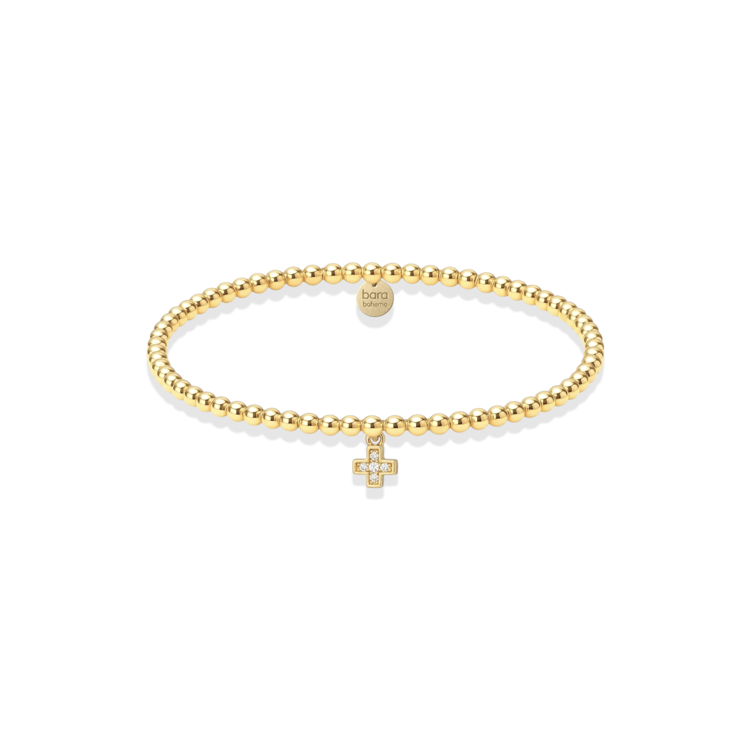 Hannah Cross Beaded Charm Bracelet - Bara Boheme