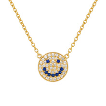 Happy Face | Pave Charm Necklace