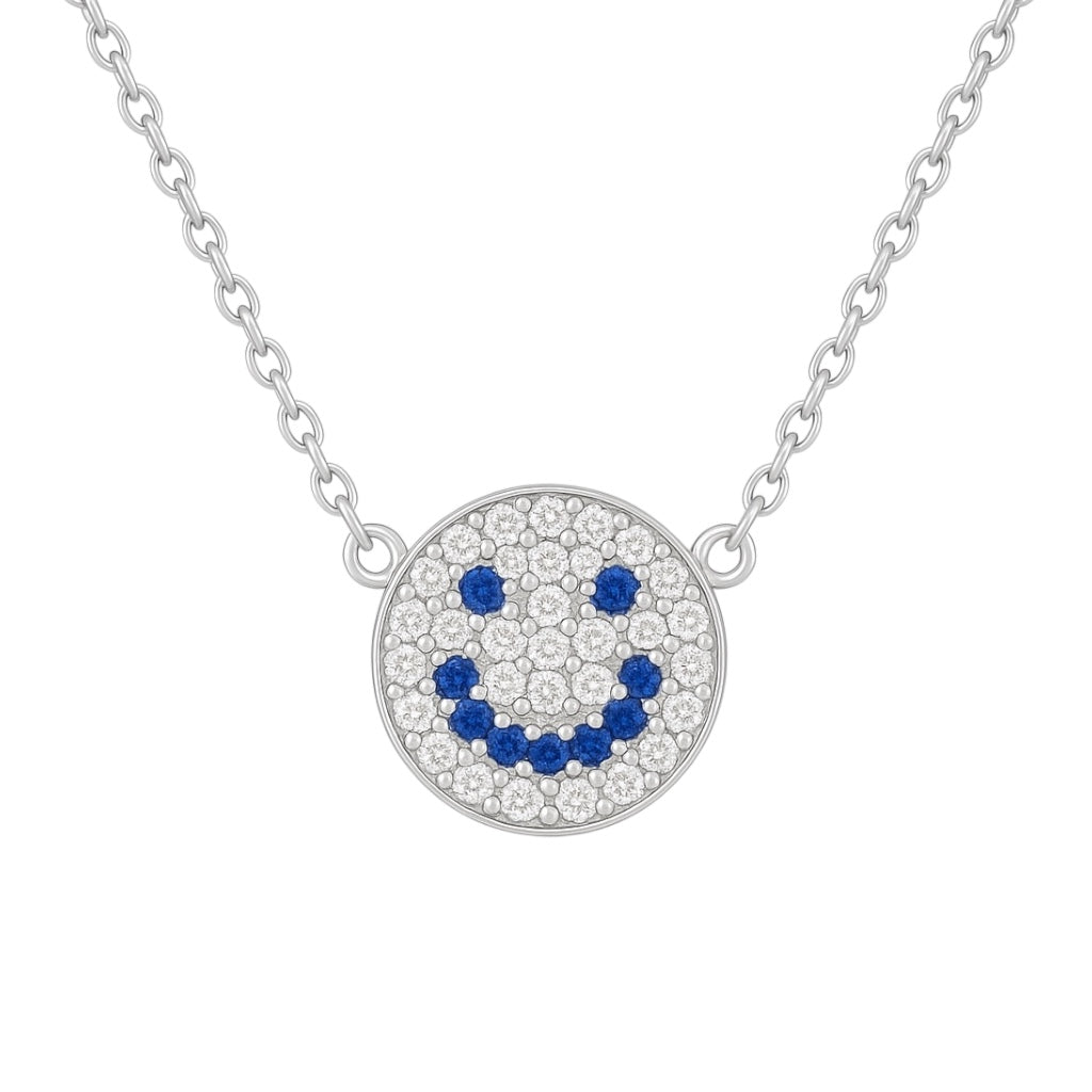 Happy Face | Pave Charm Necklace