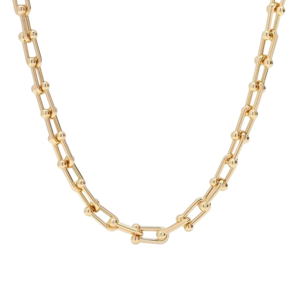 HARDWARE | 18K Gold Plated Large Link Necklace for Men - Bara Boheme