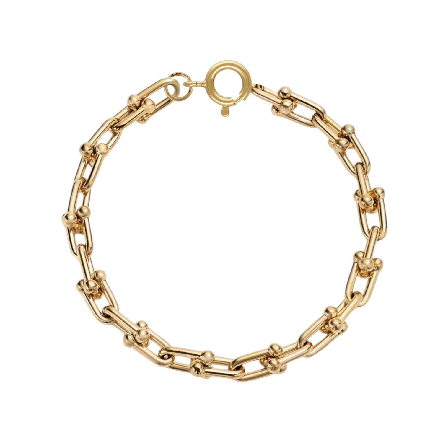 HARDWARE | 18K Gold Plated Small Link Bracelet for Men - Bara Boheme