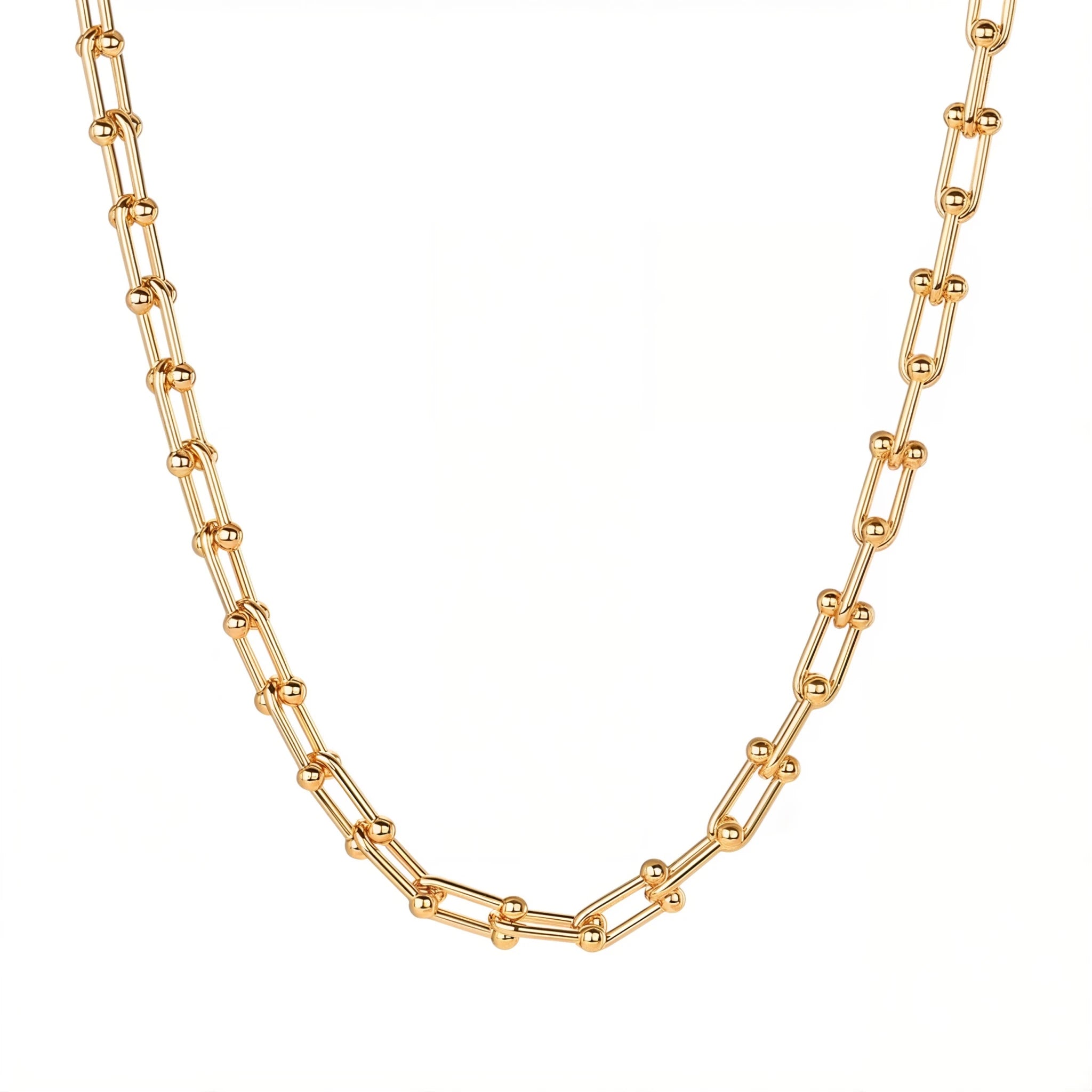 Hardware SM | 18K Gold Plated Small Link Necklace for Men - Bara Boheme