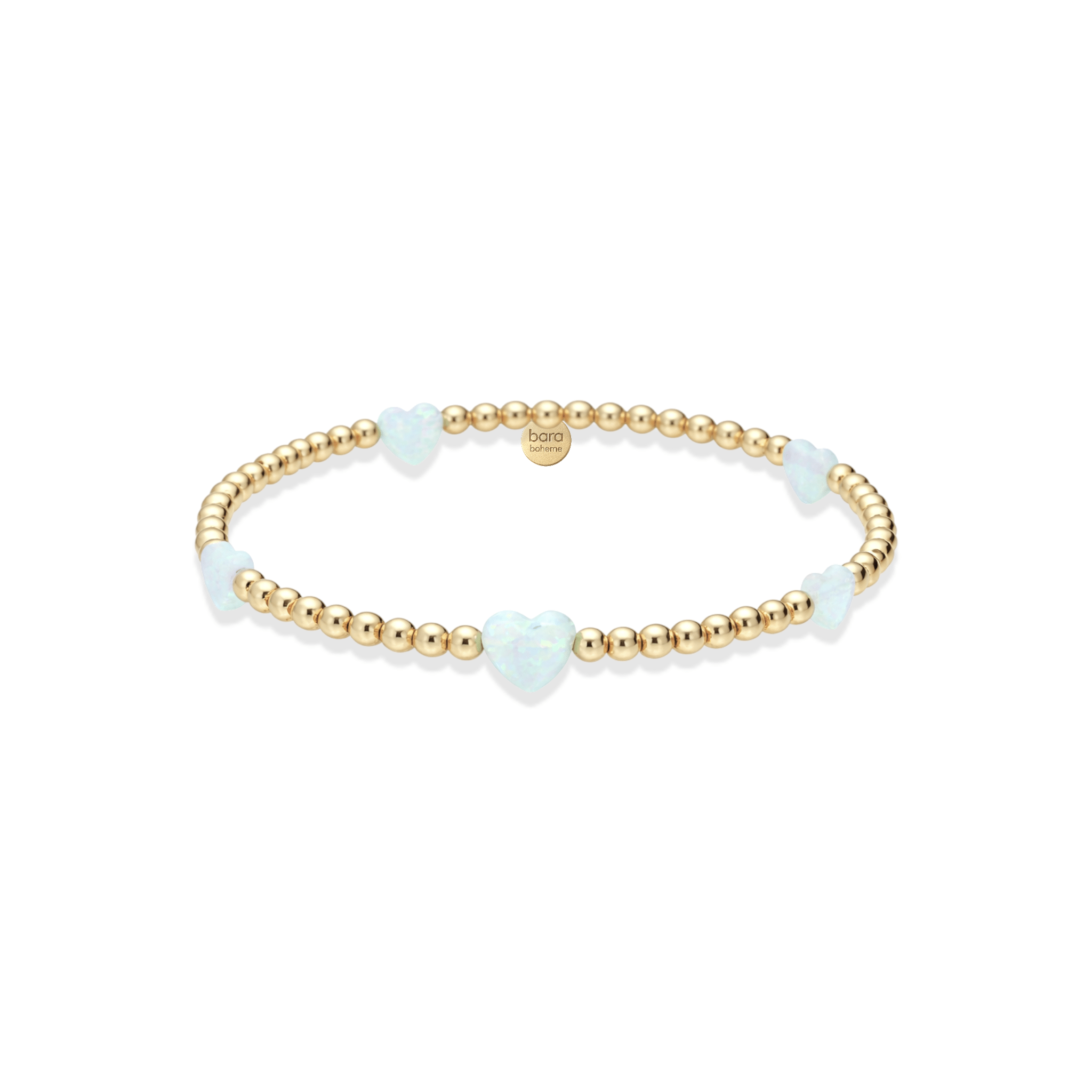 Heart Opal Beaded Bracelet — By the Yard - Bara Boheme