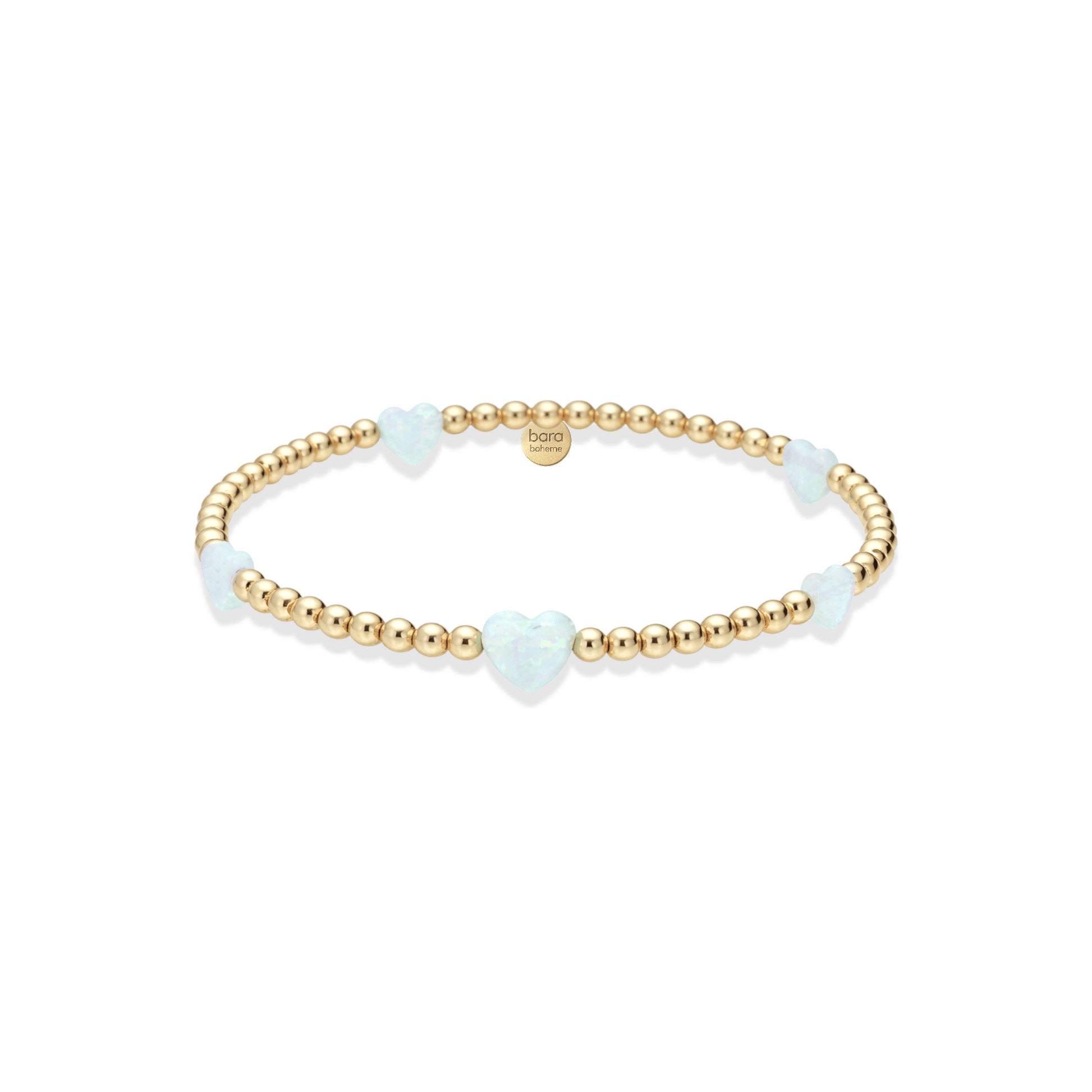 Heart Opal Beaded Bracelet — By the Yard - Bara Boheme