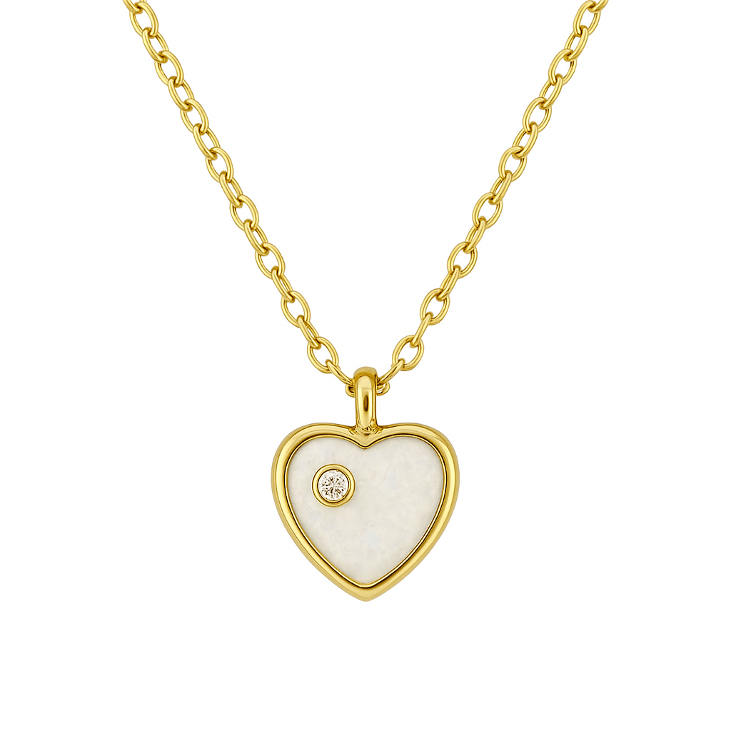Heart + Solitaire | Opal Necklace - Bara Boheme