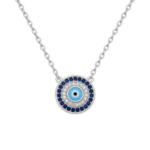 Hestia | Evil Eye Sapphire CZ Necklace